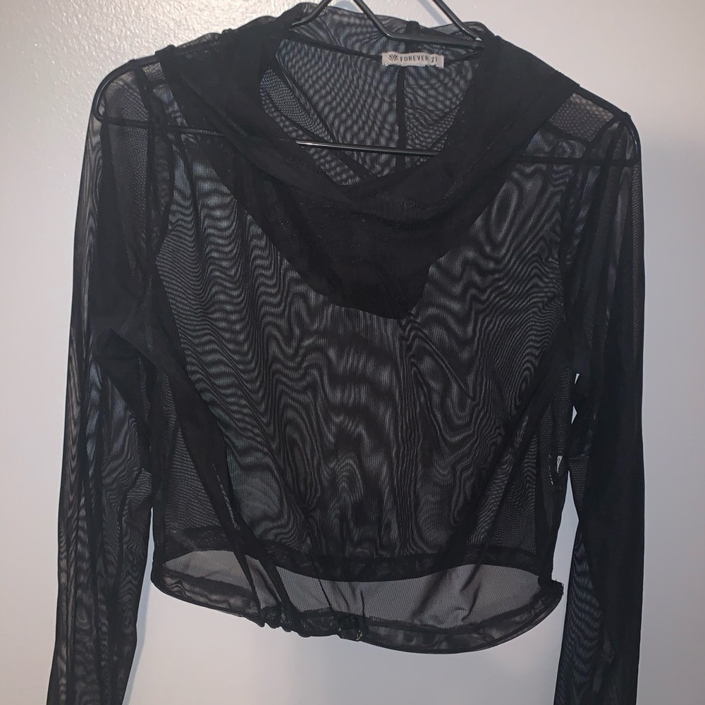 Black Sheer Long Sleeve